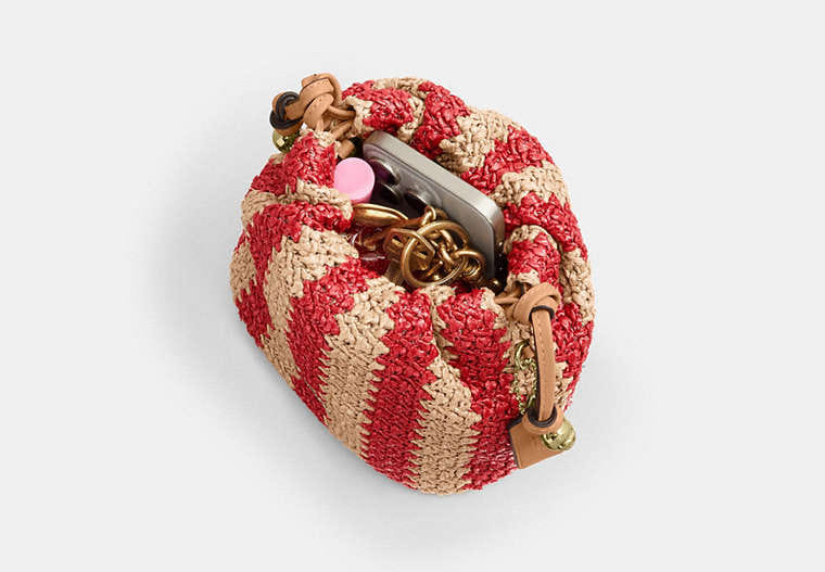 Faye Mini Drawstring Bag With Stripes