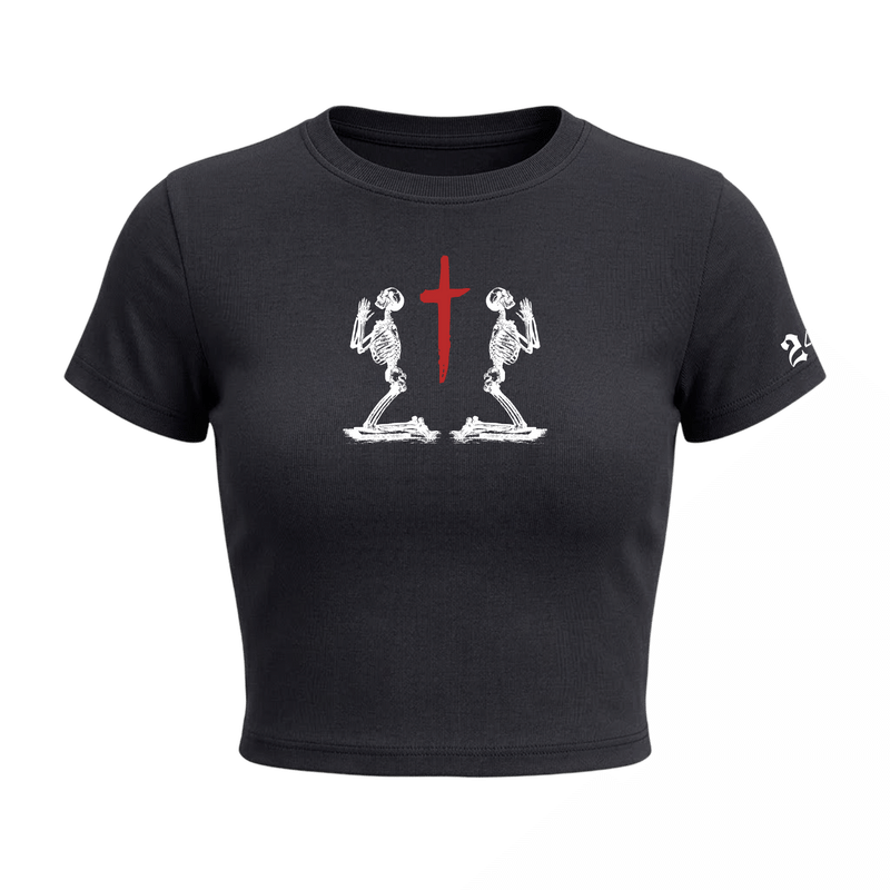 24 Songs Cult Behaviour Baby Tee in Black