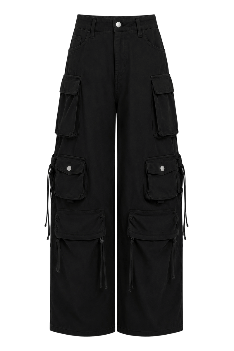 24 Songs Harmony Black Cargo Pants