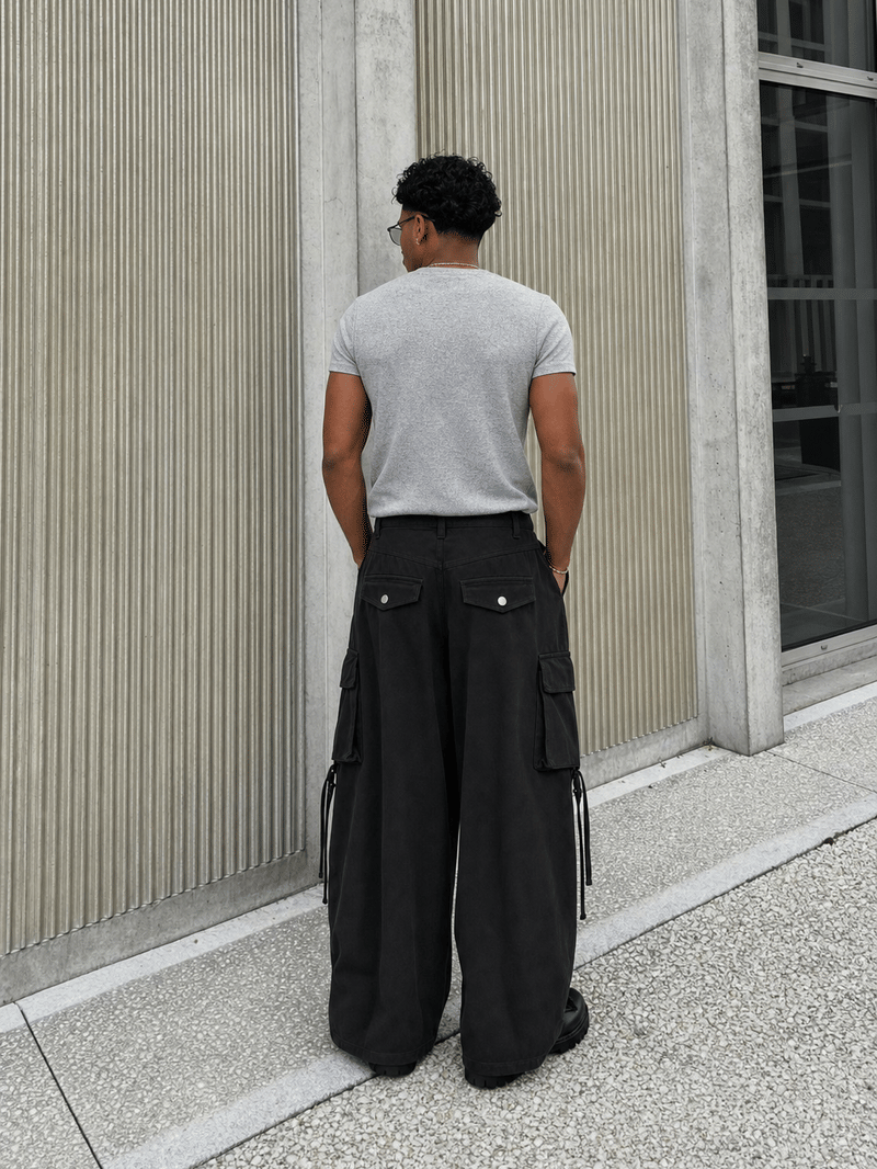 24 Songs Harmony Black Cargo Pants