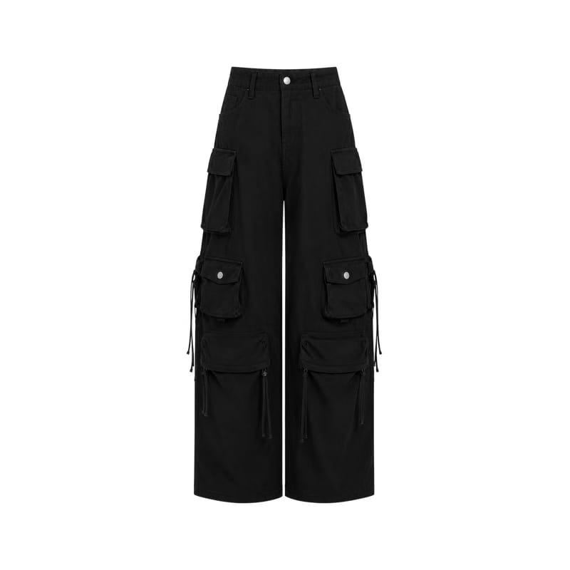 24 Songs Harmony Black Cargo Pants