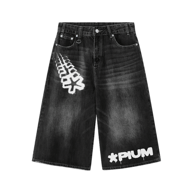 24 Songs OPM Jorts in Black