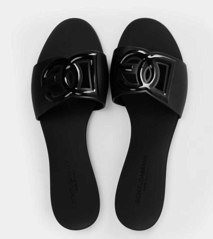 Dolce and Gabbana Slide Sandals Black
