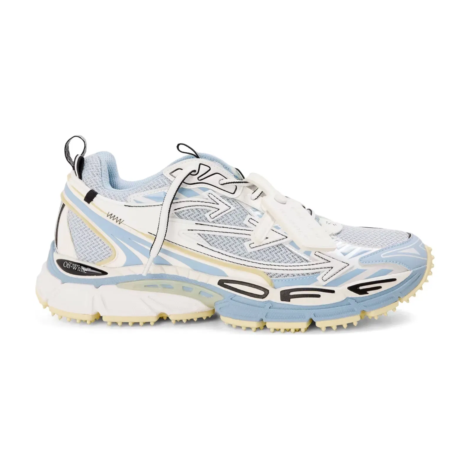 OFF WHITE Men's Be Right Back Sneakers Grey/Cyan