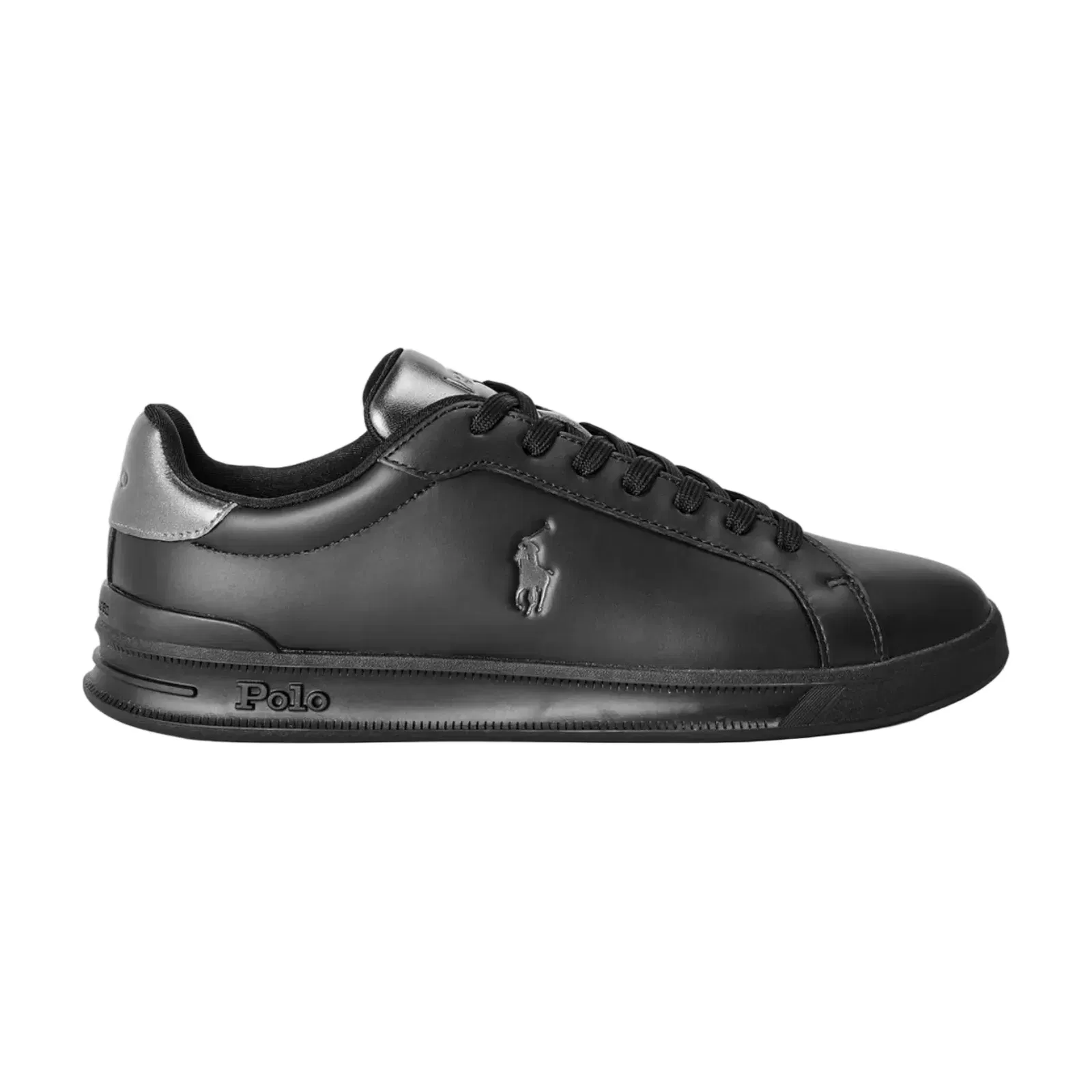 Polo Ralph Lauren Men's Heritage Court Low-Top Trainers Black/Gunmetal