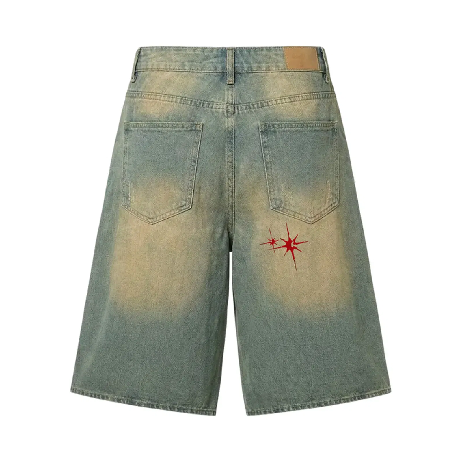 City Off Domes Scarlet Point Jorts dirty wash