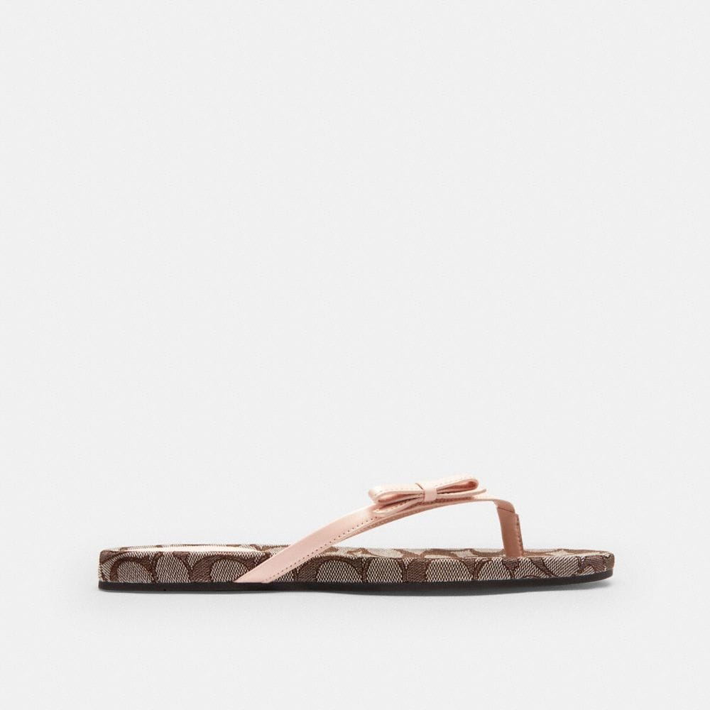 Bow Flip Flop In Signature Jacquard