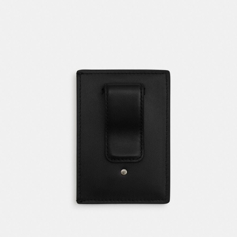 Card Case With Money Clip In Signature Canvas