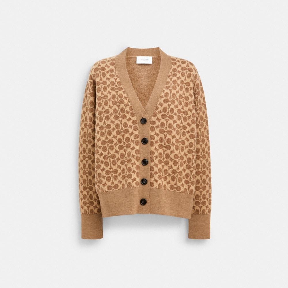 Signature Relaxed V-Neck Cardigan