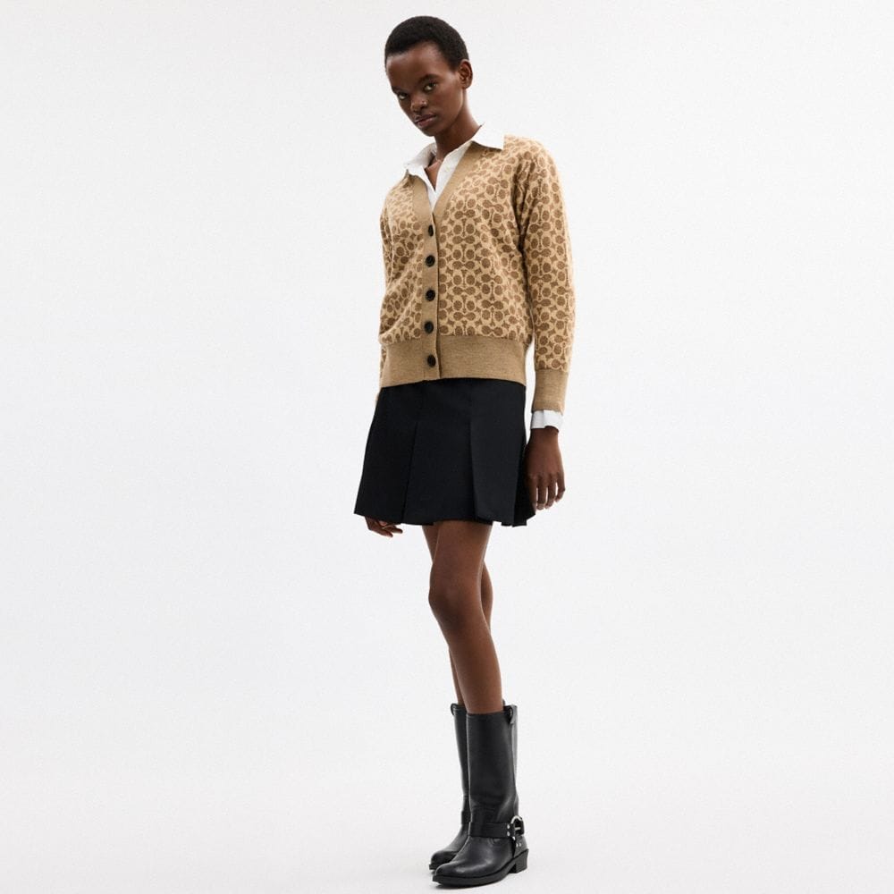 Signature Relaxed V-Neck Cardigan