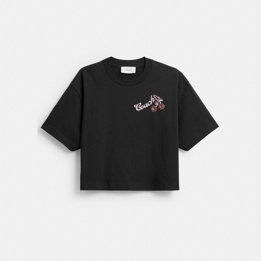 Charms Cropped T-Shirt In Organic Cotton