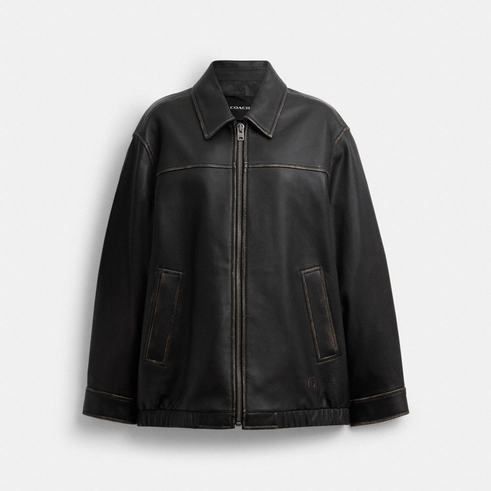 Loved Oversized Leather Jacket