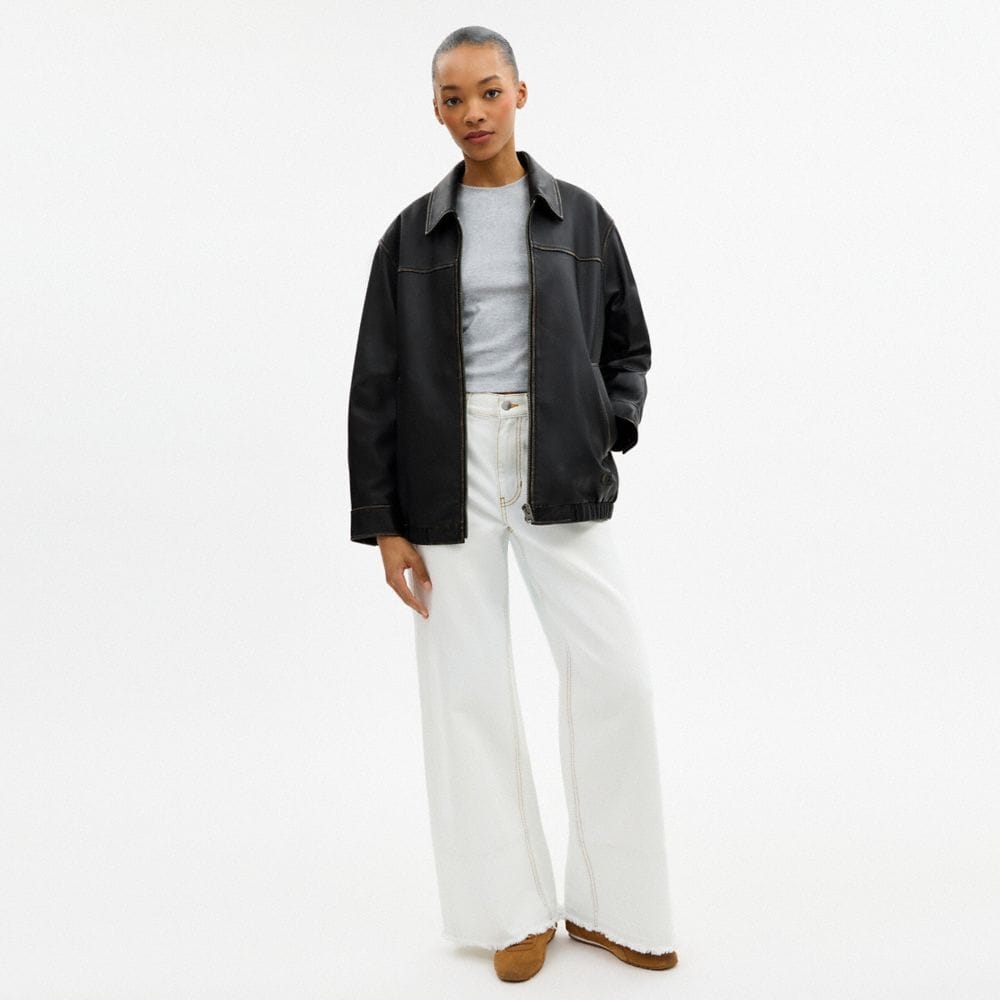 Loved Oversized Leather Jacket