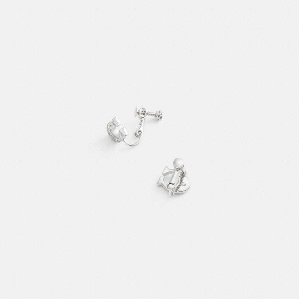 Sculpted C Clip-On Earrings
