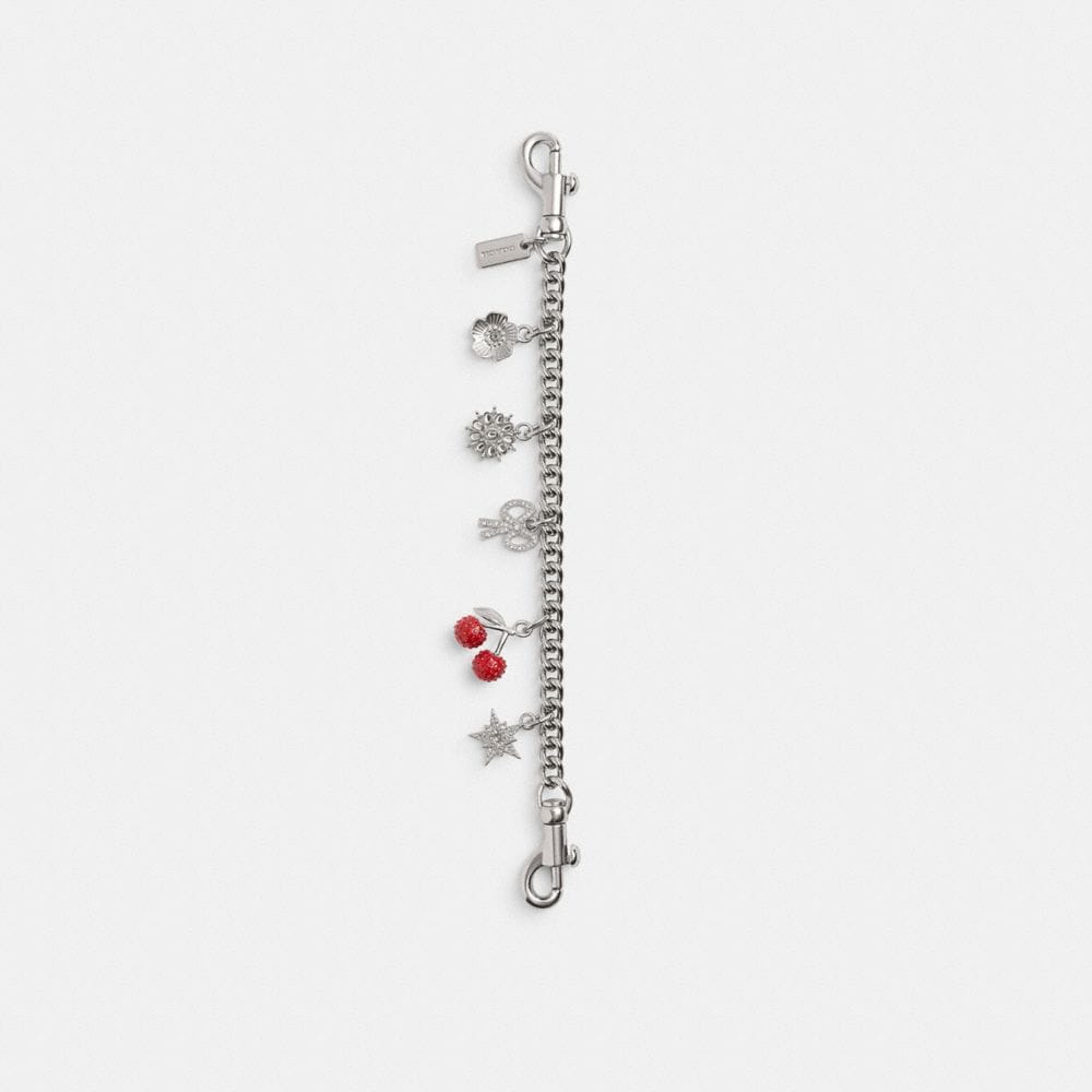 Crystal Motif Chain Bag Charm