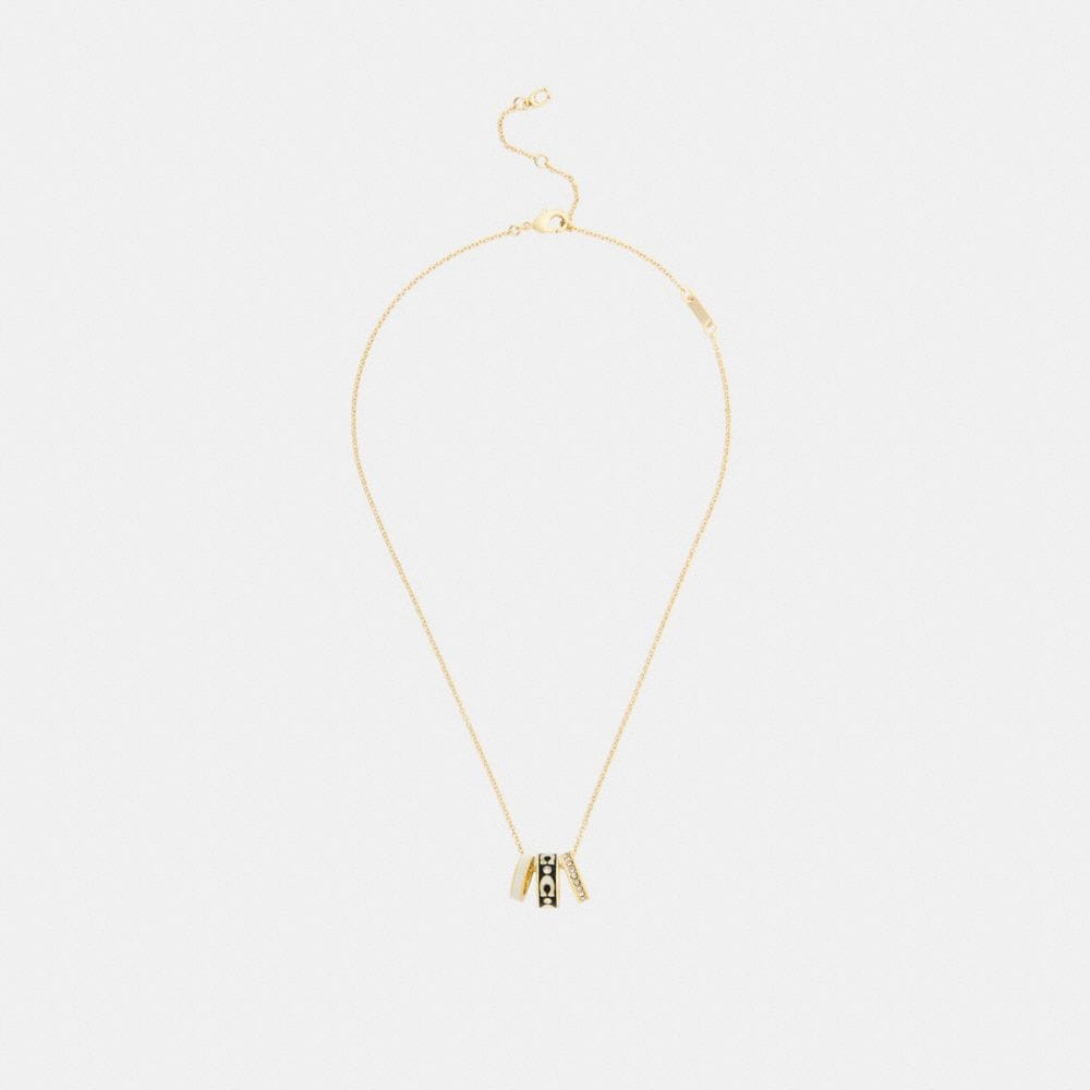 Repeated C Rondelle Necklace