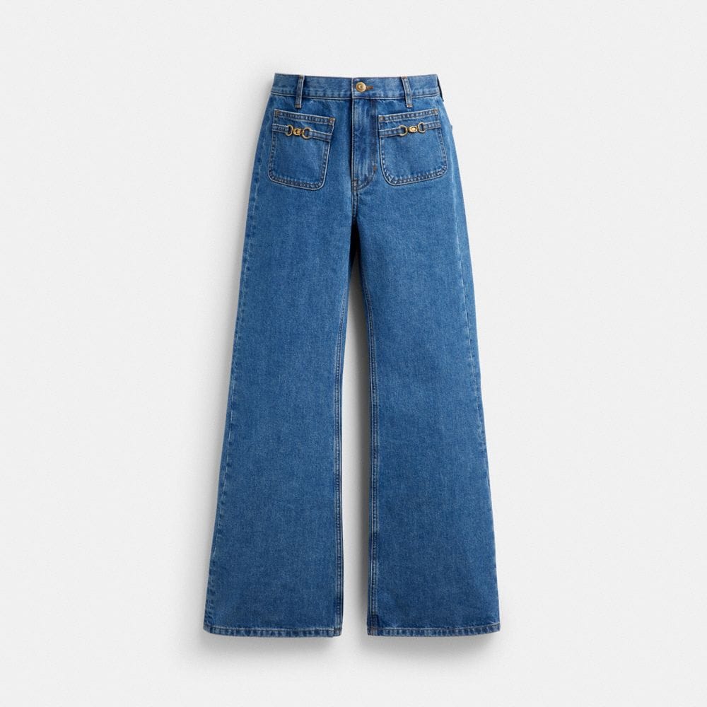 Sculpted C Denim Pants In Organic Cotton