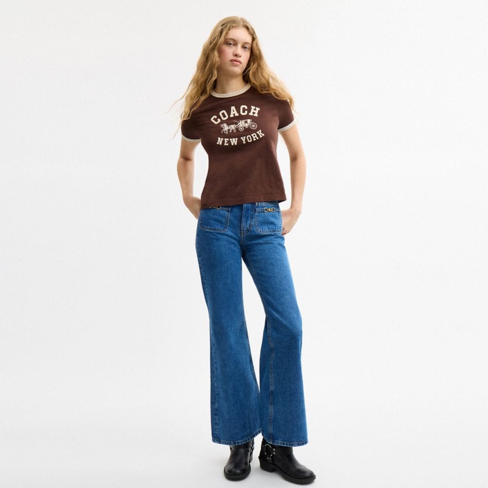 Sculpted C Denim Pants In Organic Cotton