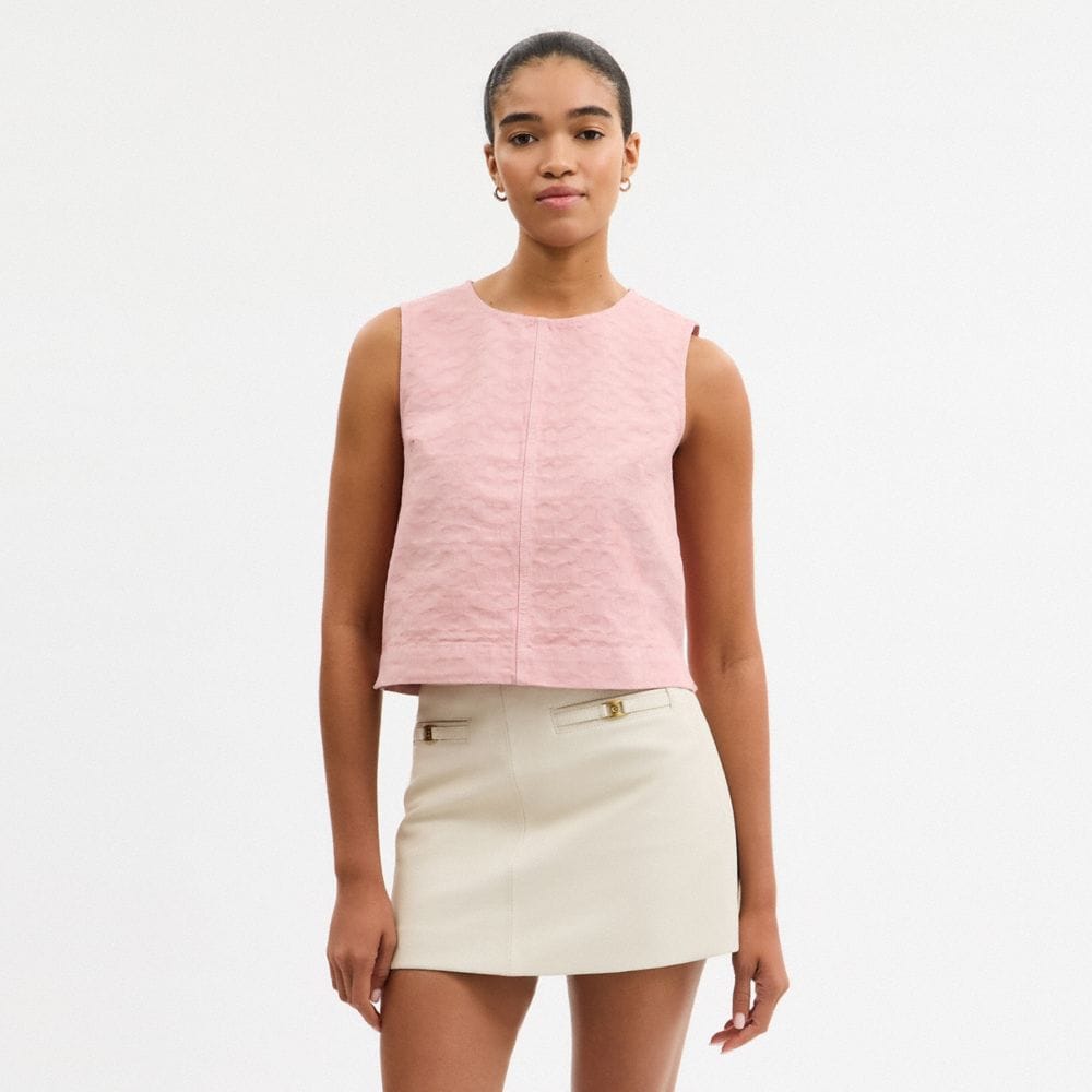 Signature Denim Sleeveless Top