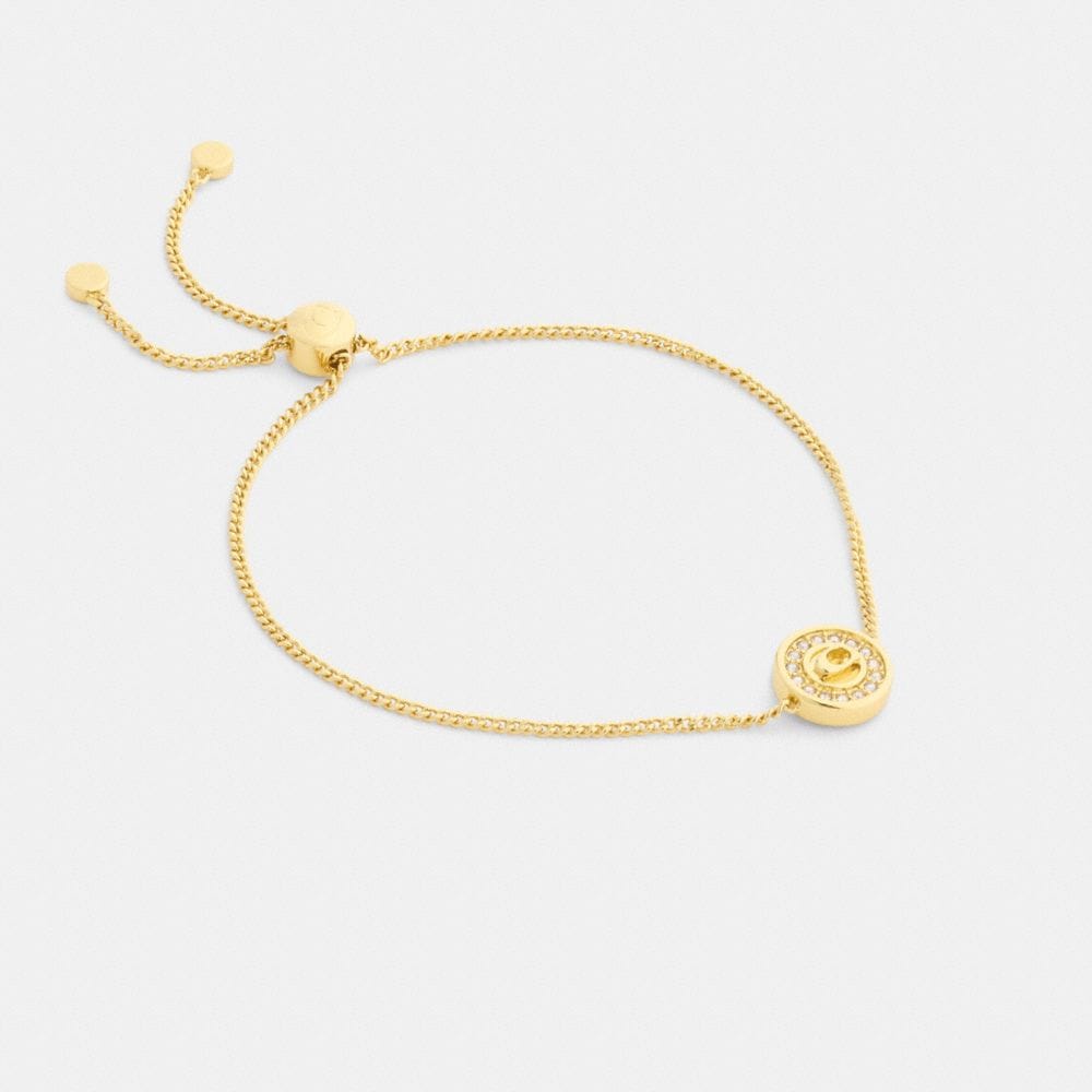 Signature Pavé Coin Slider Bracelet