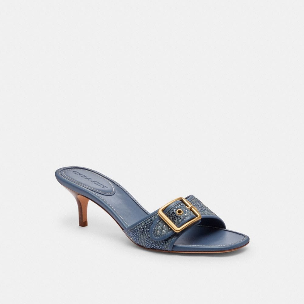 Margot Sandal In Crystal Signature Denim