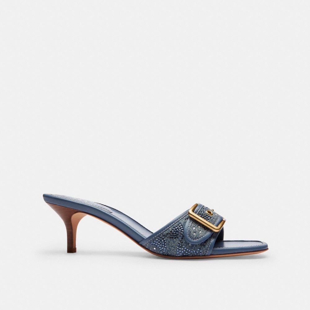 Margot Sandal In Crystal Signature Denim