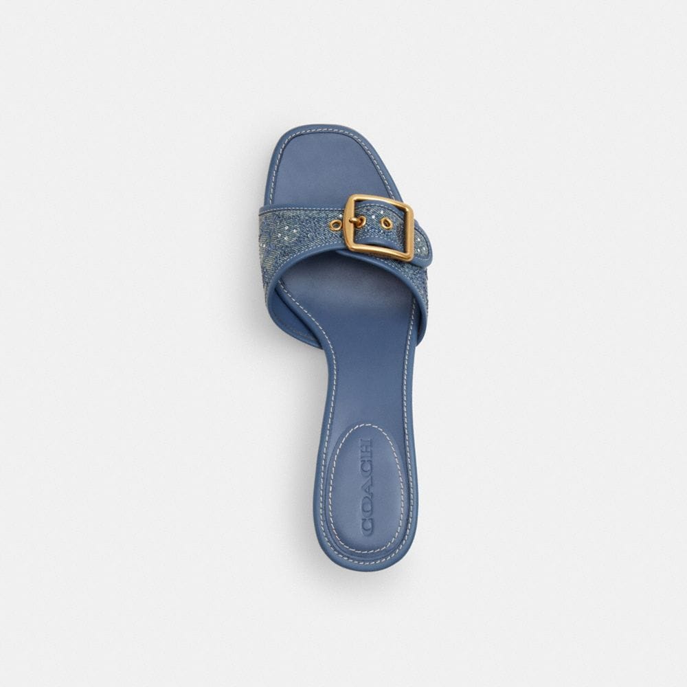 Margot Sandal In Crystal Signature Denim
