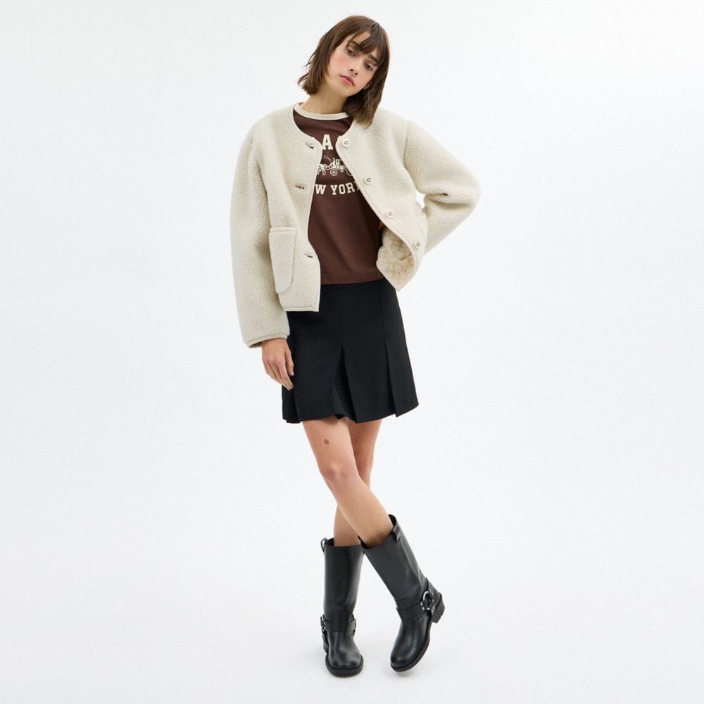 Short Sherpa Cardi Jacket