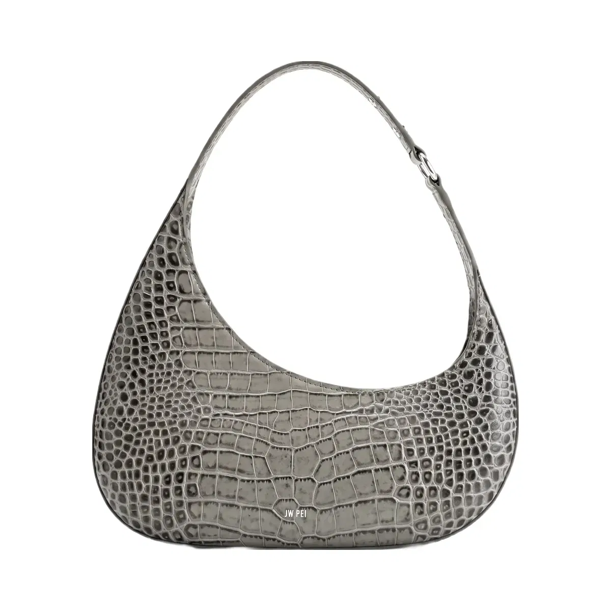 JW PEI Harlee Shoulder Bag Light Grey Croc