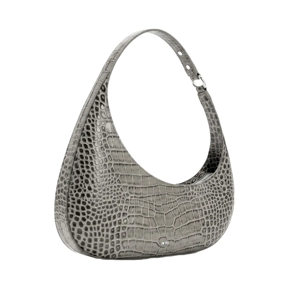 JW PEI Harlee Shoulder Bag Light Grey Croc