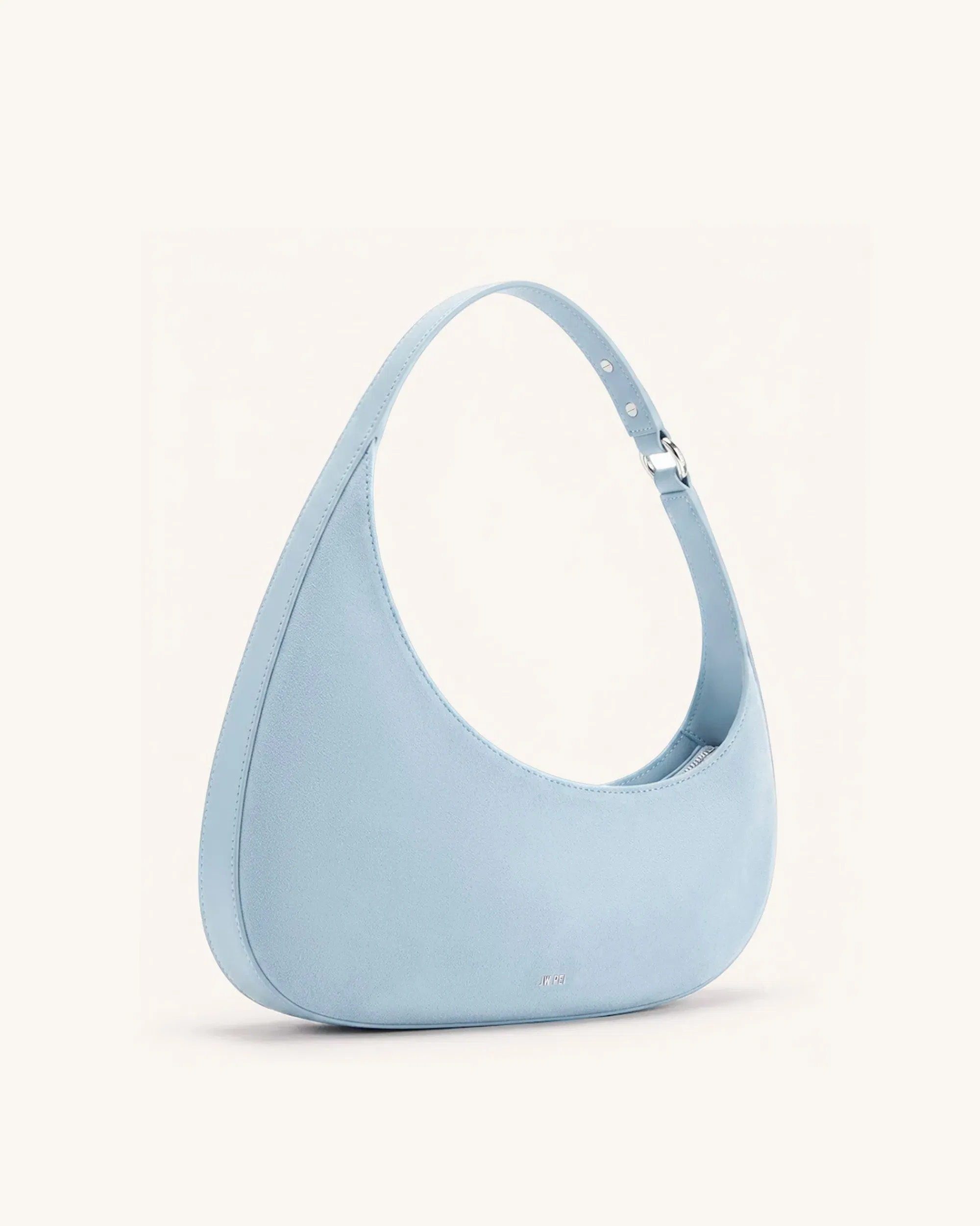 JW PEI Harlee Faux Suede Shoulder Bag Misty Blue