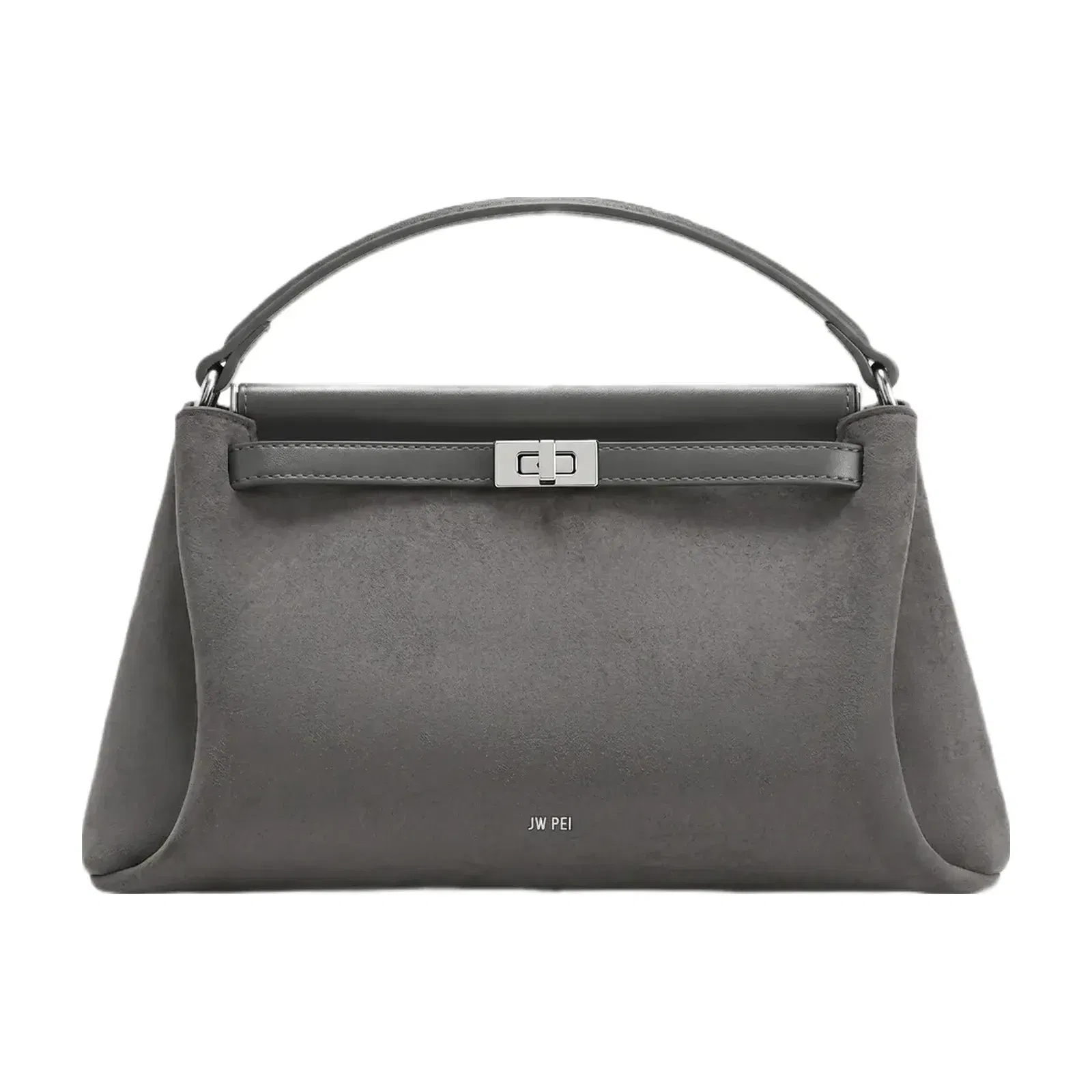 JW PEI Carmen Faux Suede Top Handle Bag Dark Gray