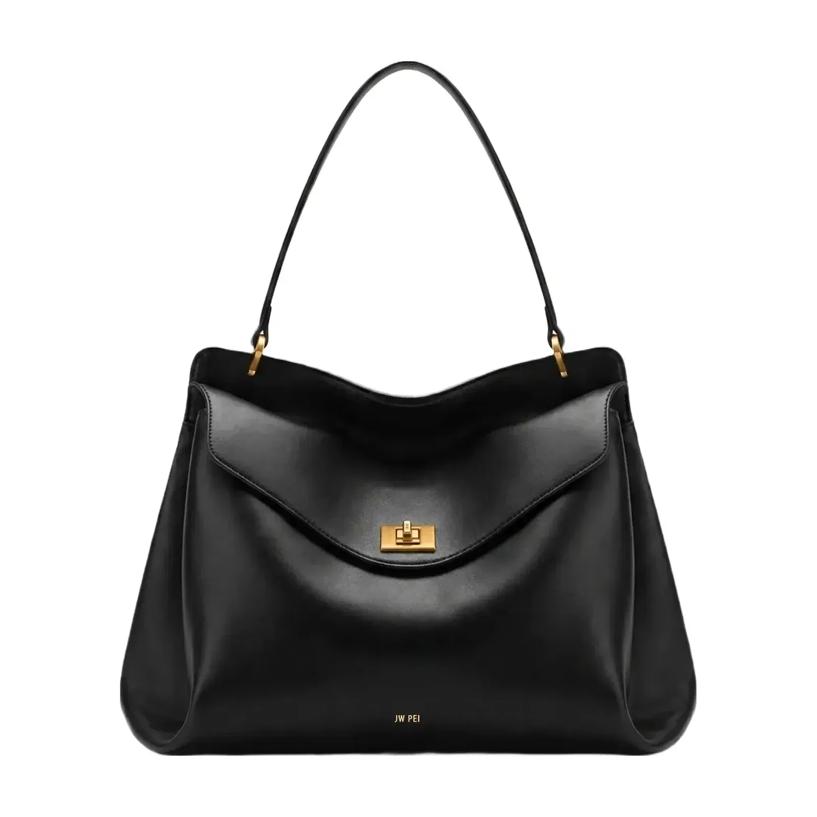 JW PEI Lucia Turn Lock Shoulder Bag Black