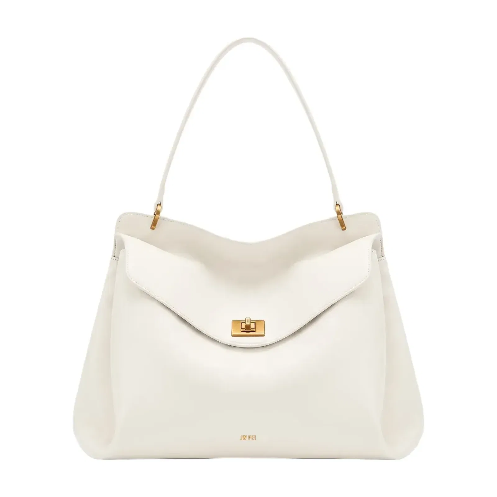JW PEI Lucia Turn Lock Shoulder Bag White