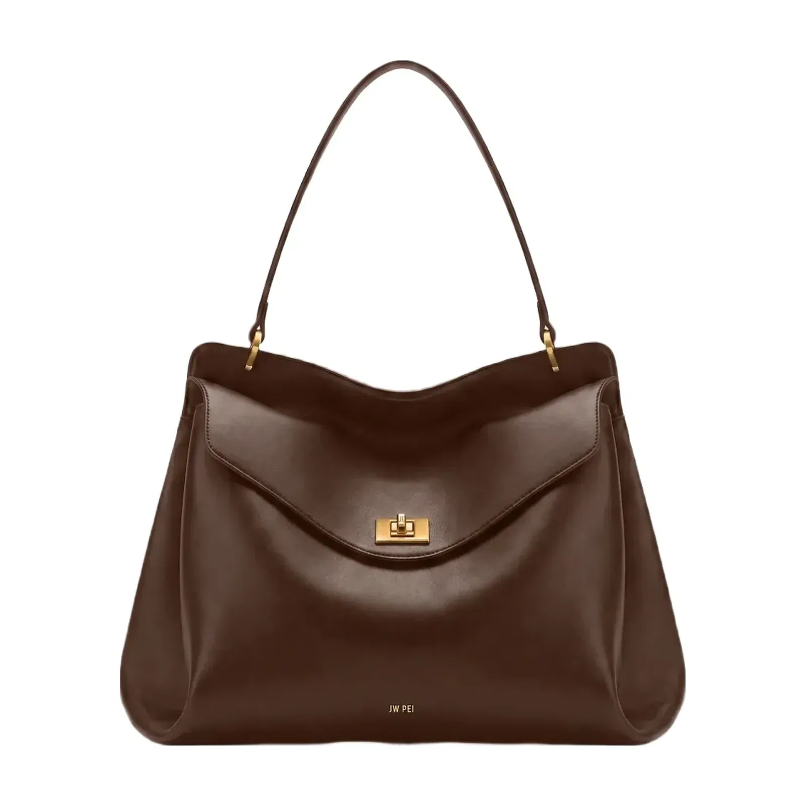 JW PEI Lucia Turn Lock Shoulder Bag Brown