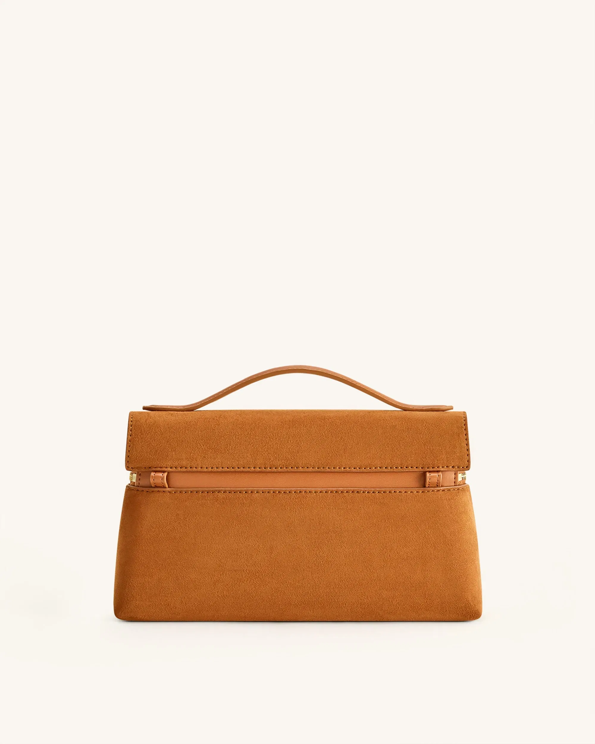 JW PEI Thea Faux Suede Top Handle Bag Camel