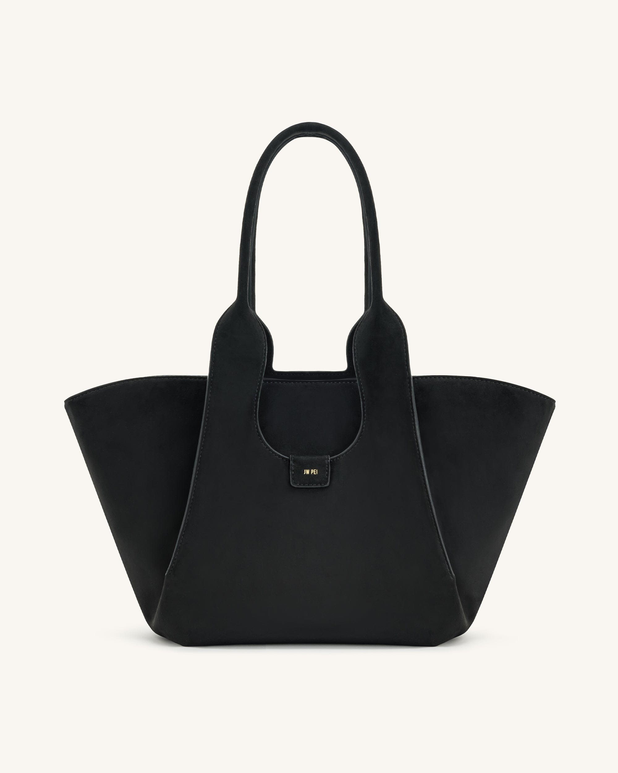 JW PEI Cara Faux Suede Tote Bag Black