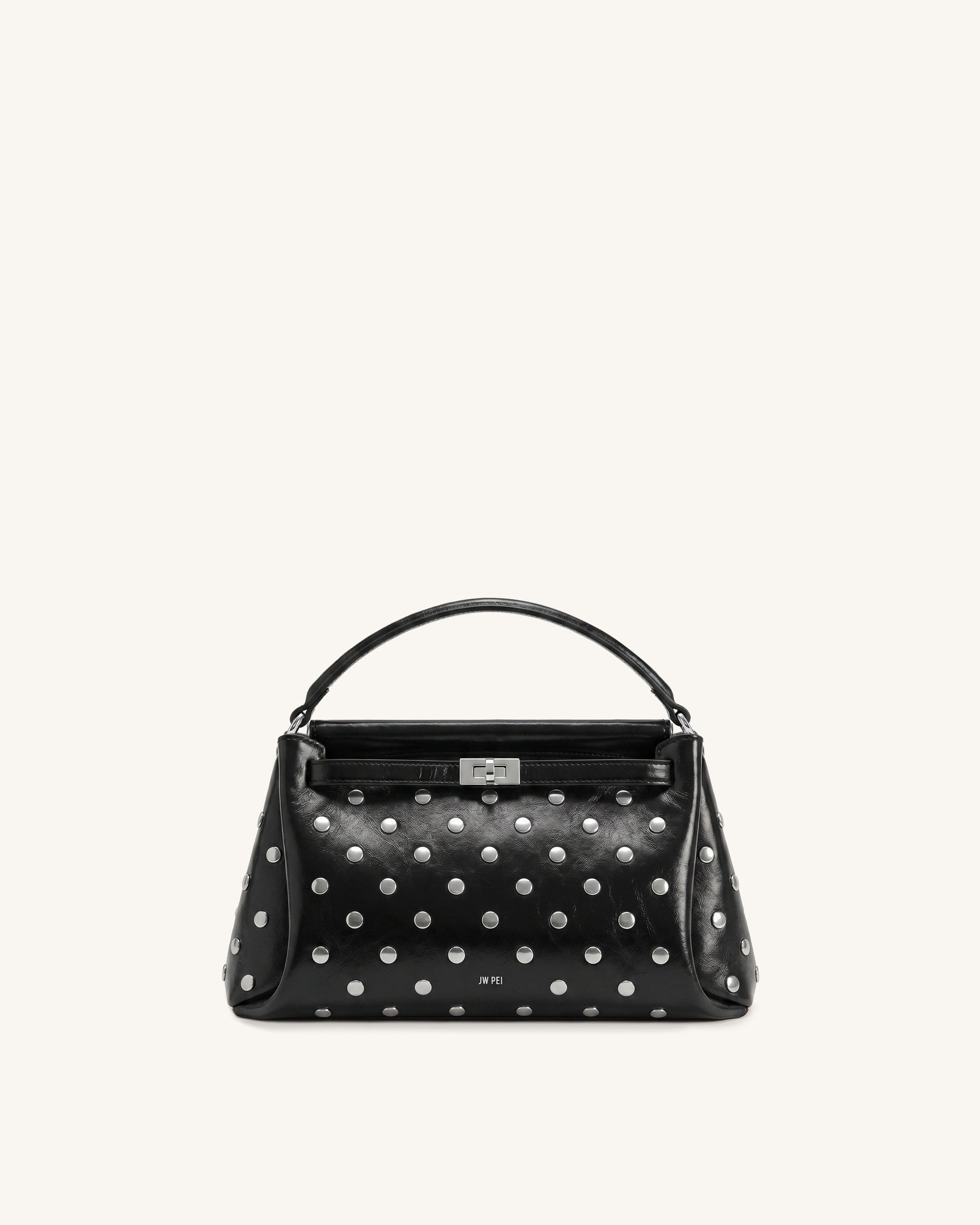 JW PEI Carmen Studded Top Handle Bag Ink Black