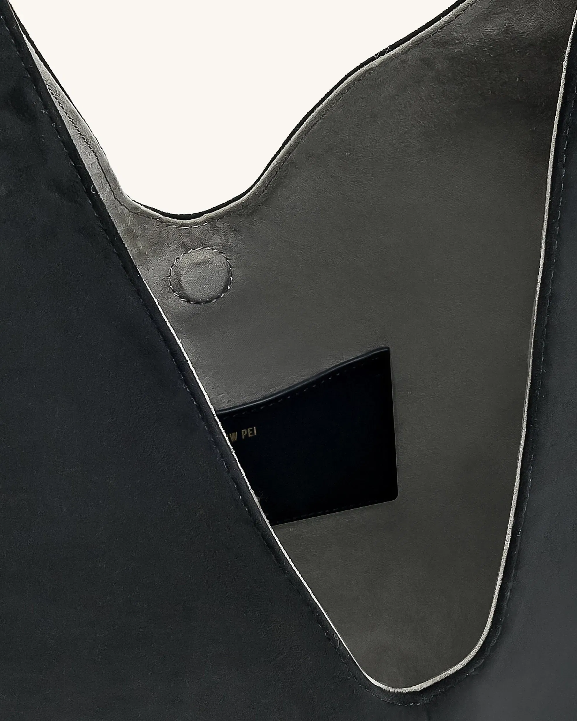 JW PEI Dara Faux Suede Hobo Bag Black