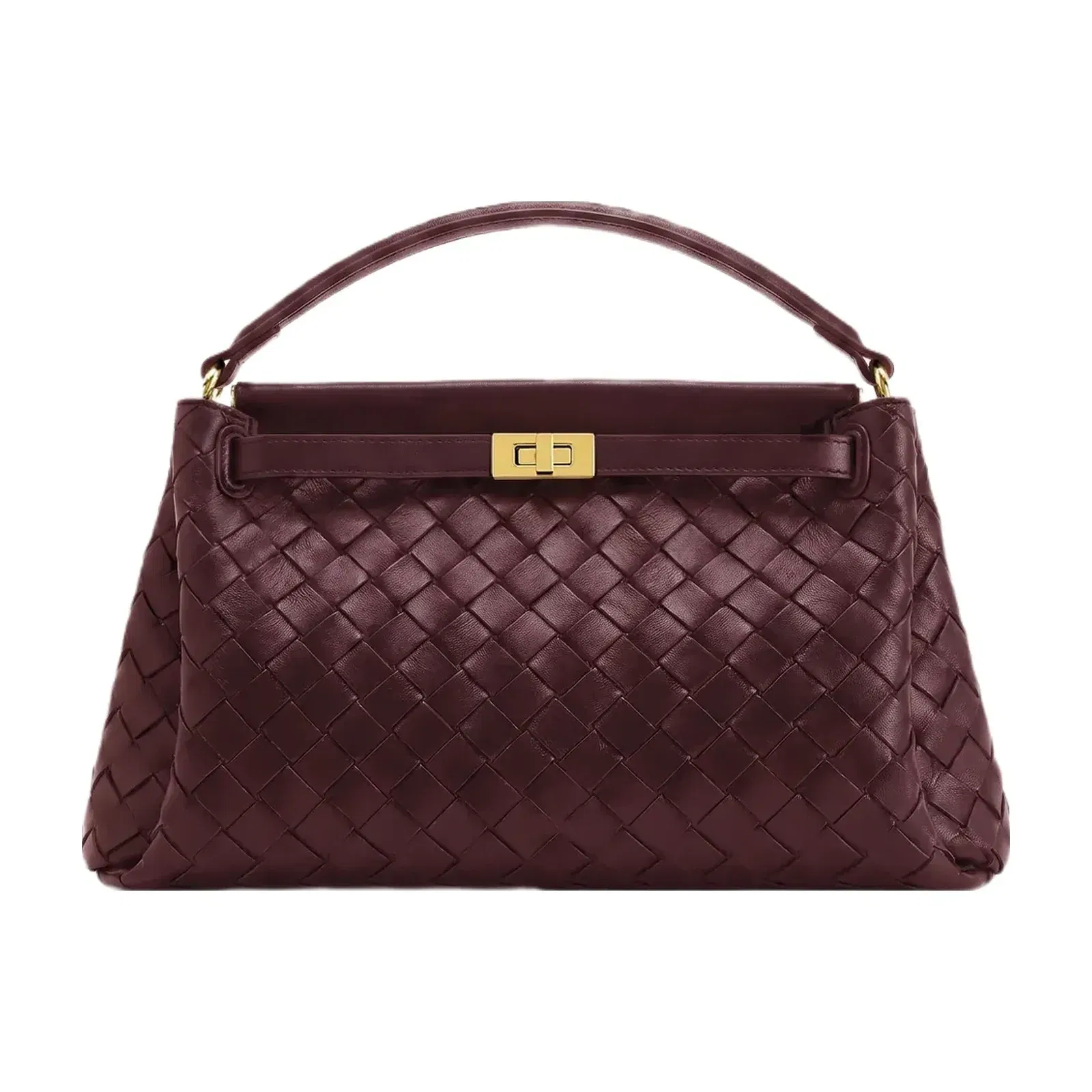 JW PEI Carmen Woven Top Handle Bag Vintage Red