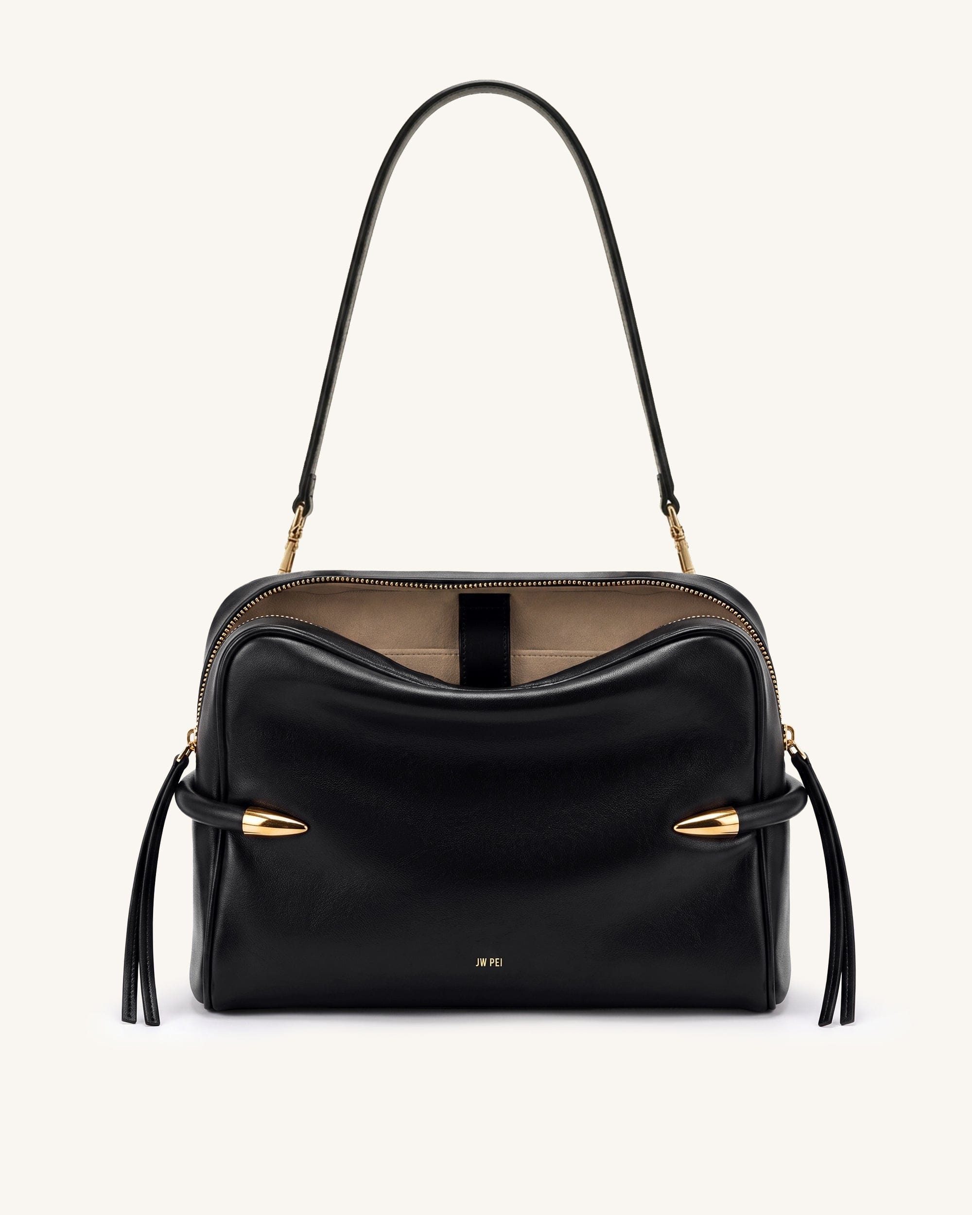 JW PEI Callie Tusk Detail Shoulder Bag Black