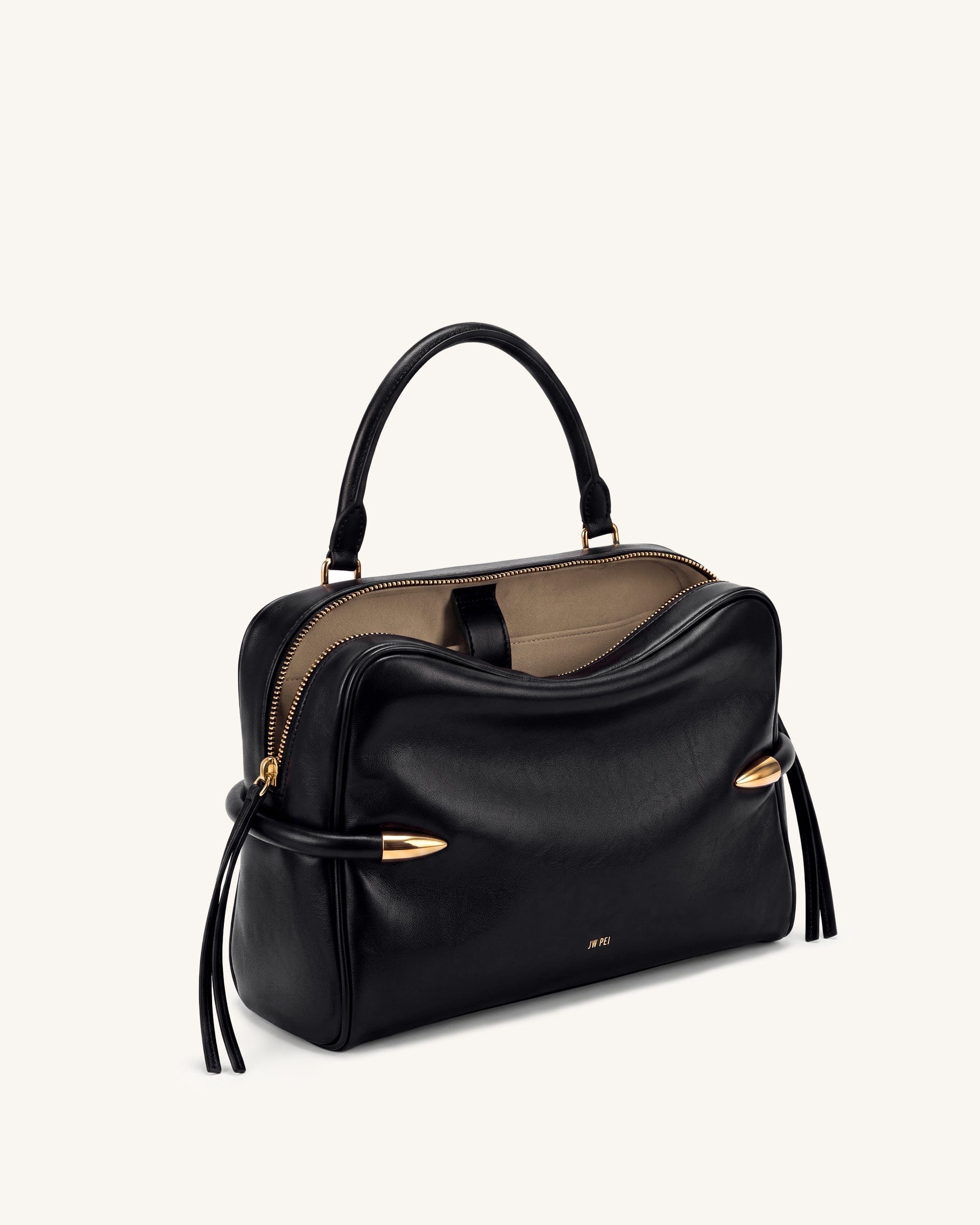 JW PEI Callie Tusk Detail Shoulder Bag Black