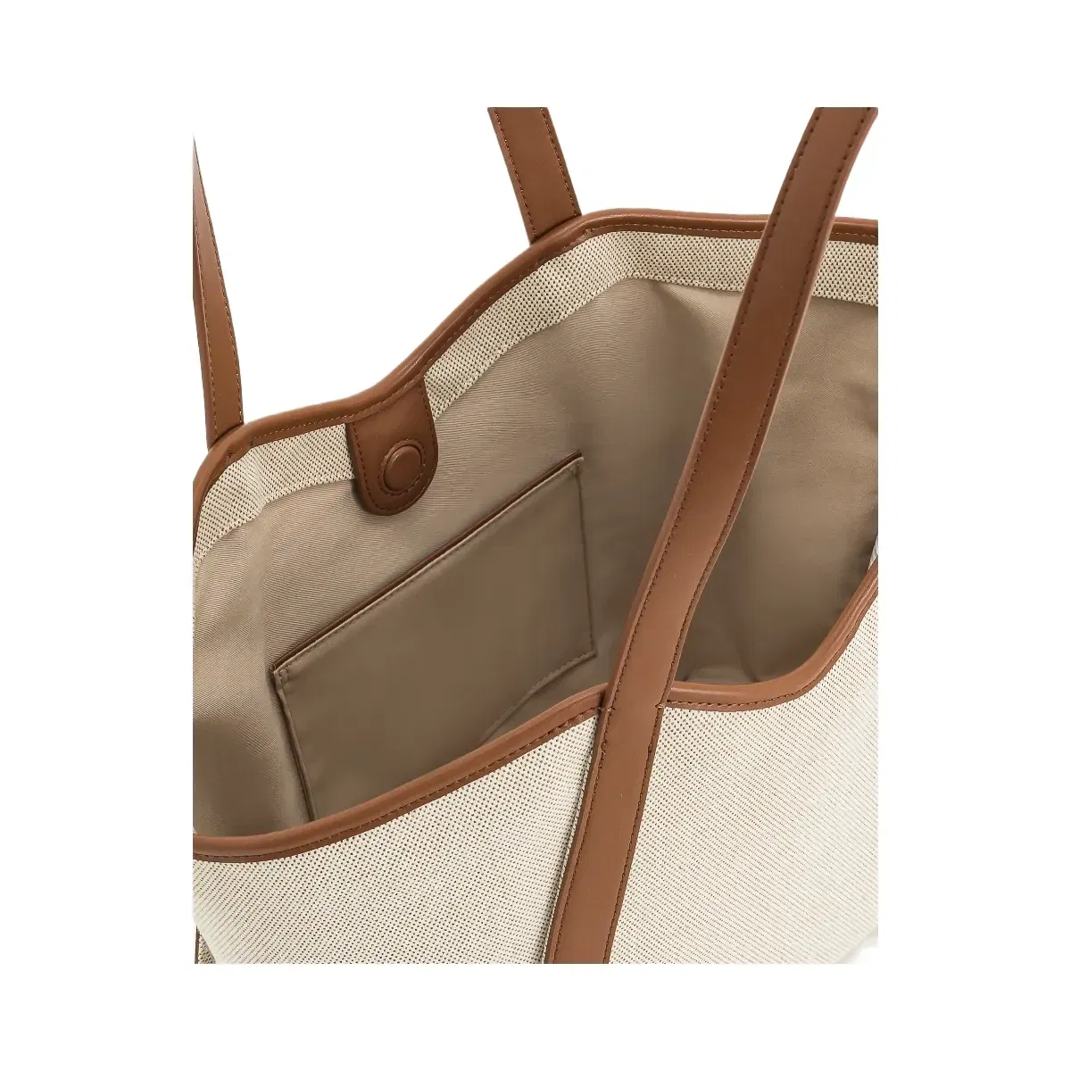 JW PEI Kiana Large Capacity Tote Bag Brown Canvas