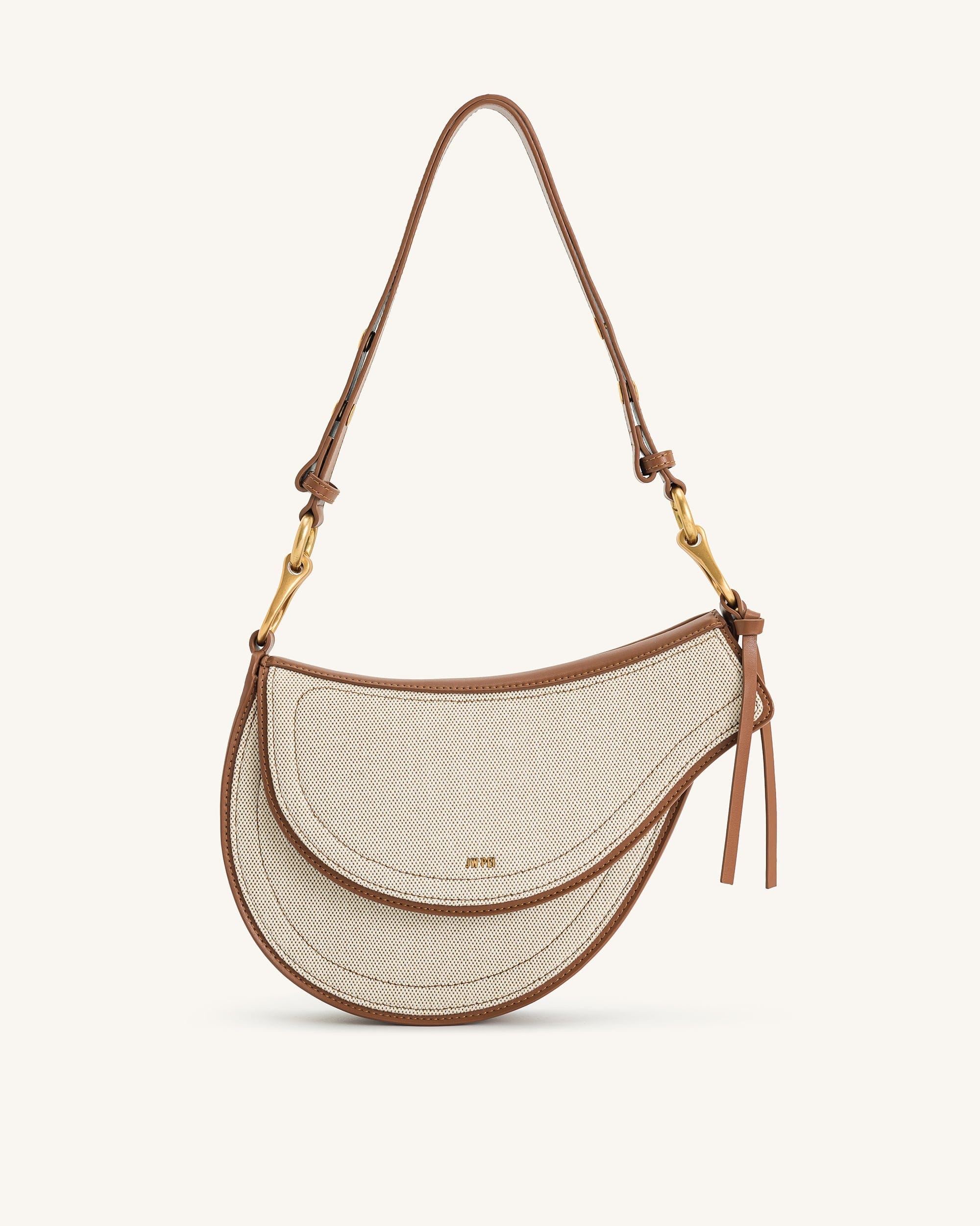 JW PEI Ashlie Crossbody Bag Brown Canvas