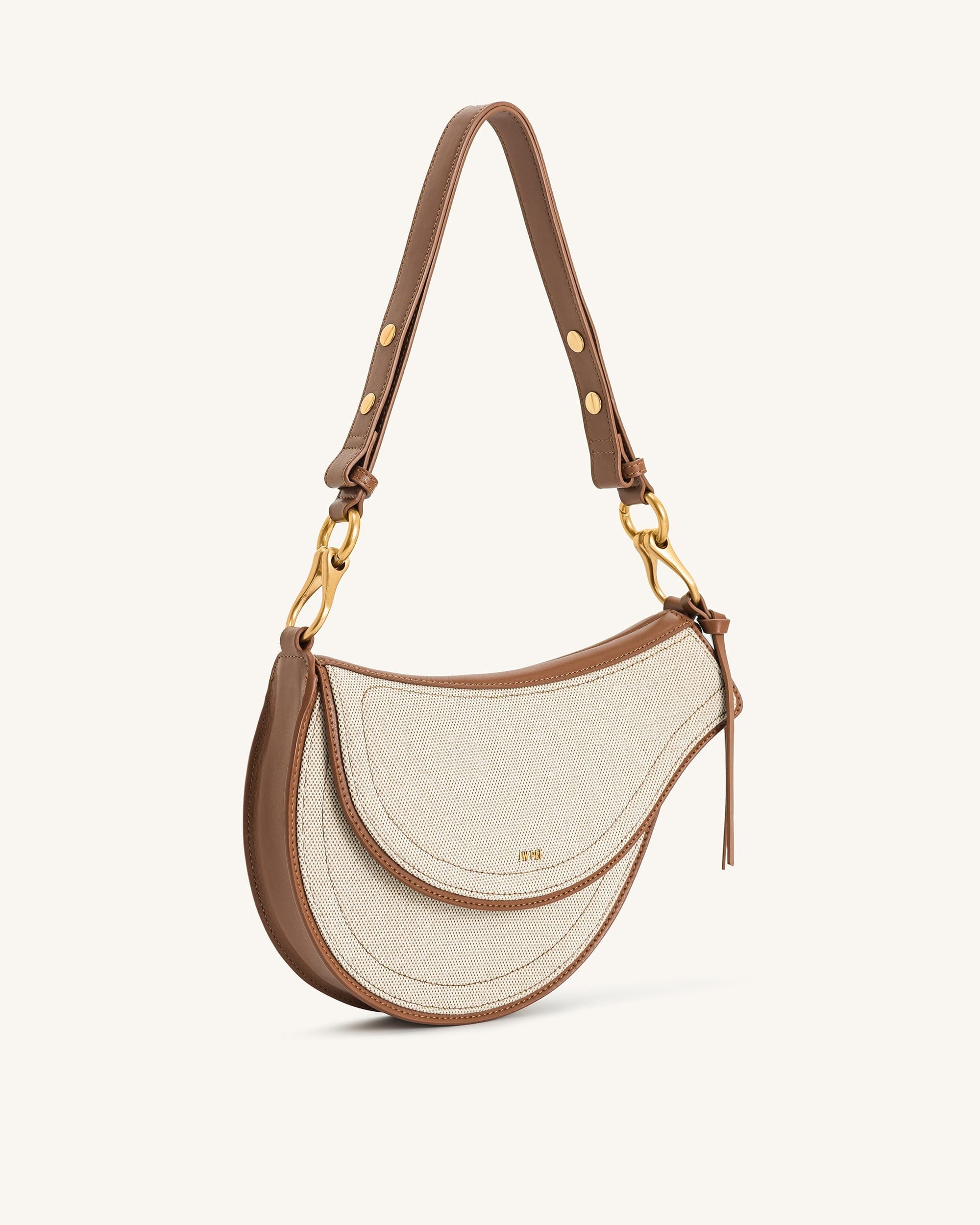 JW PEI Ashlie Crossbody Bag Brown Canvas