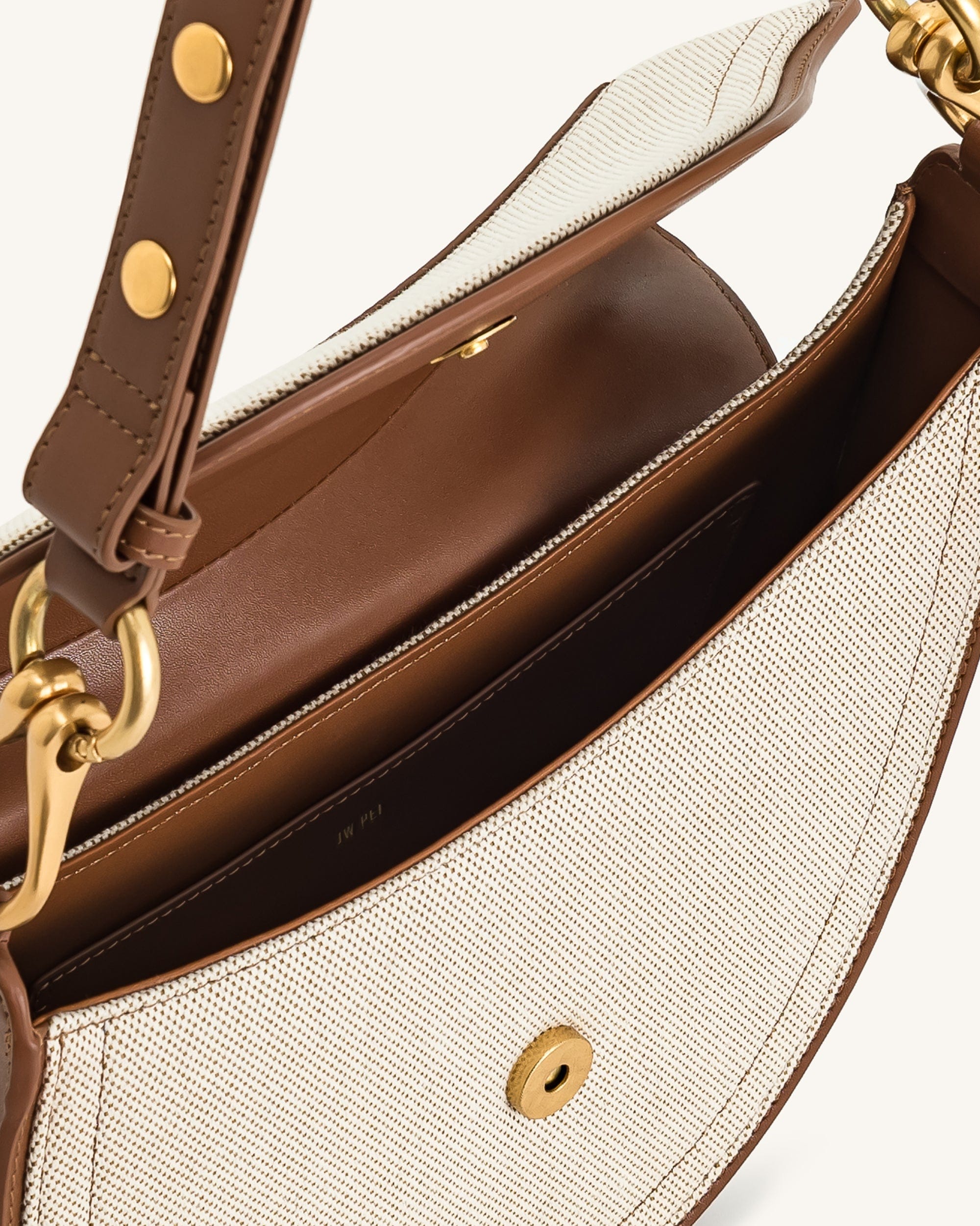 JW PEI Ashlie Crossbody Bag Brown Canvas