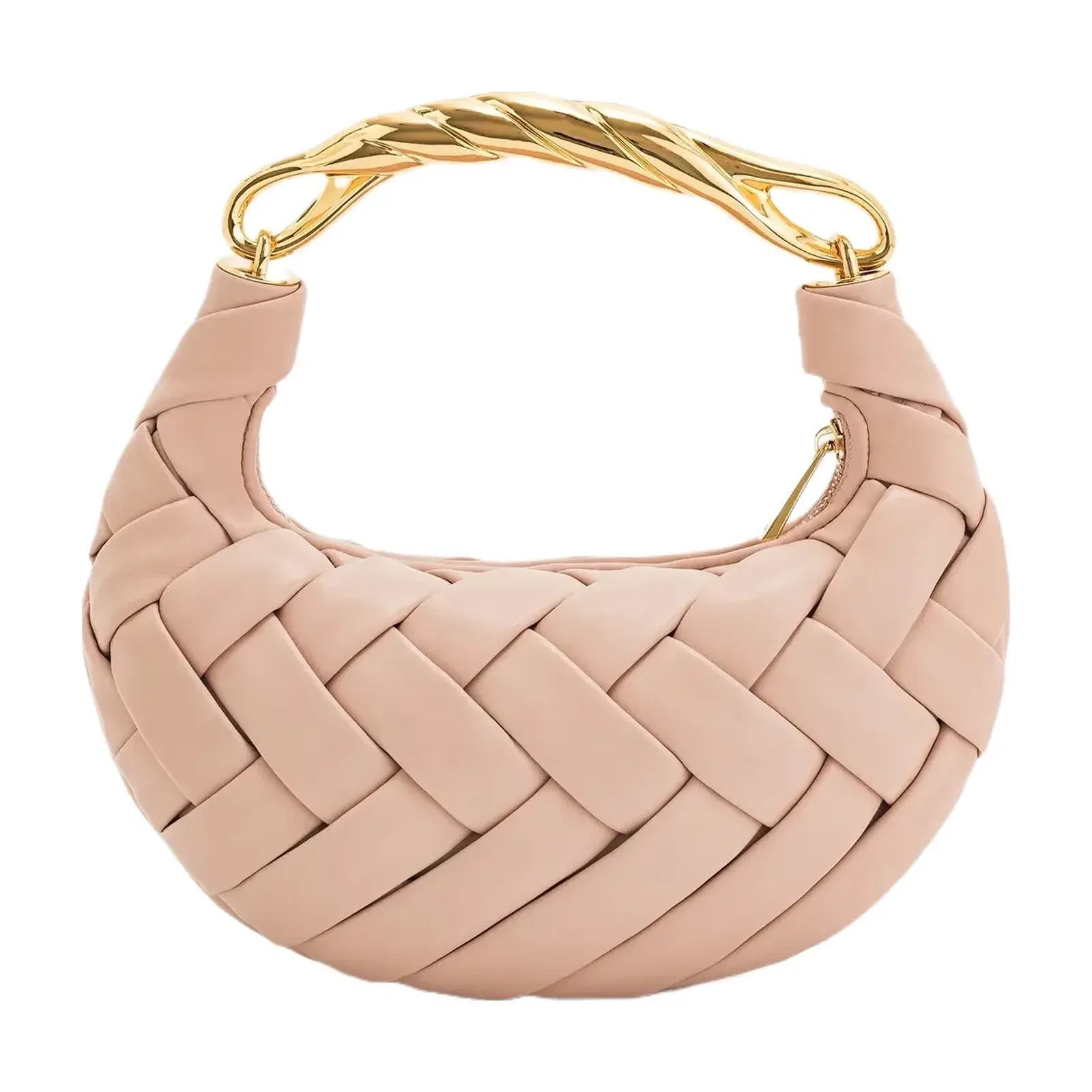 JW PEI Orla Weave Handbag Pink Beige