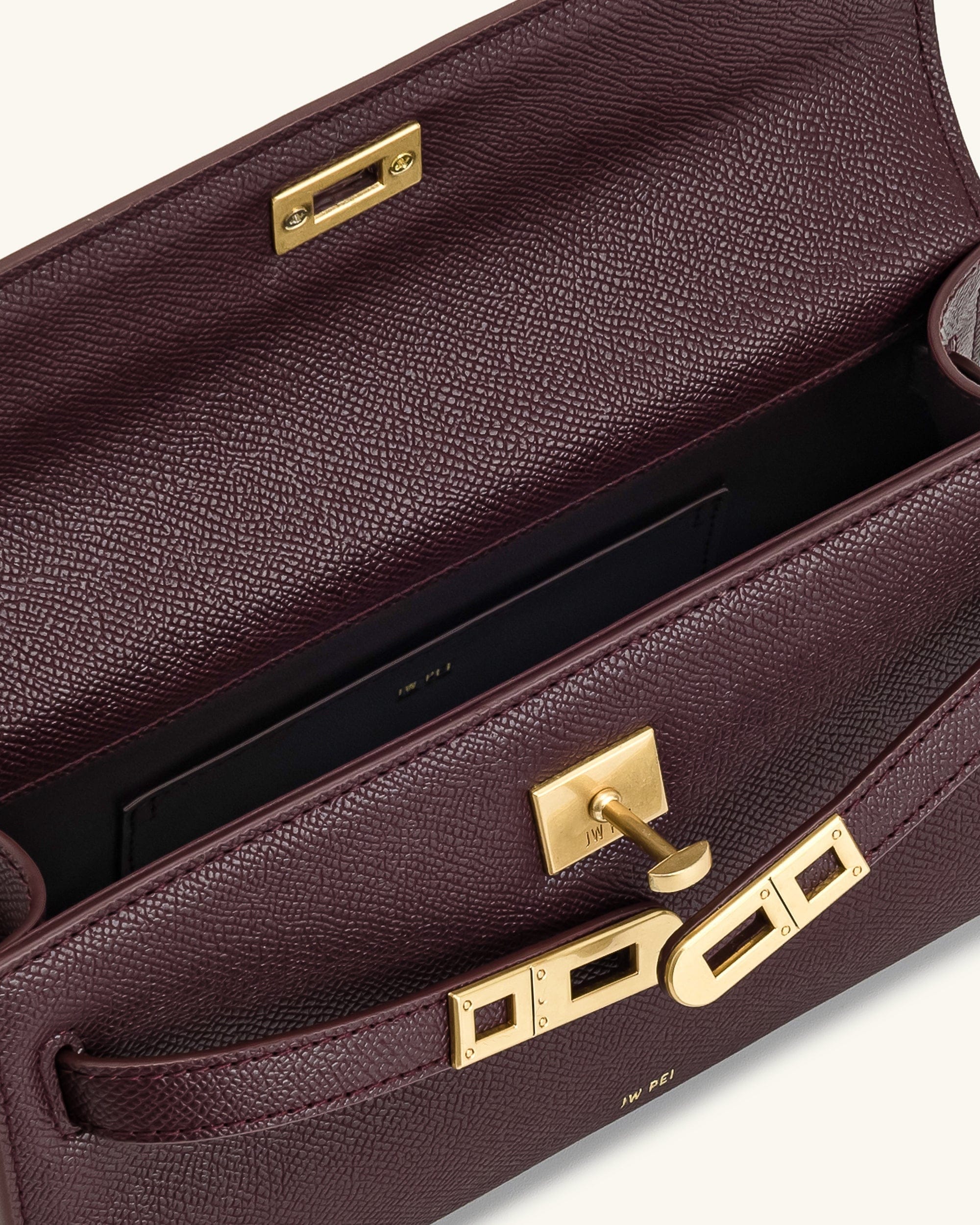 JW PEI Noor Top Handle Bag Deep Burgundy