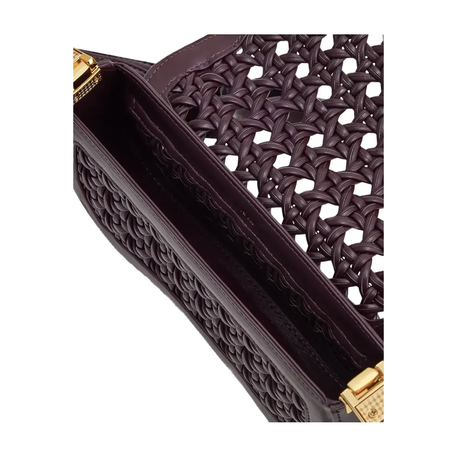 JW PEI Joy Woven Shoulder Bag Dark Red