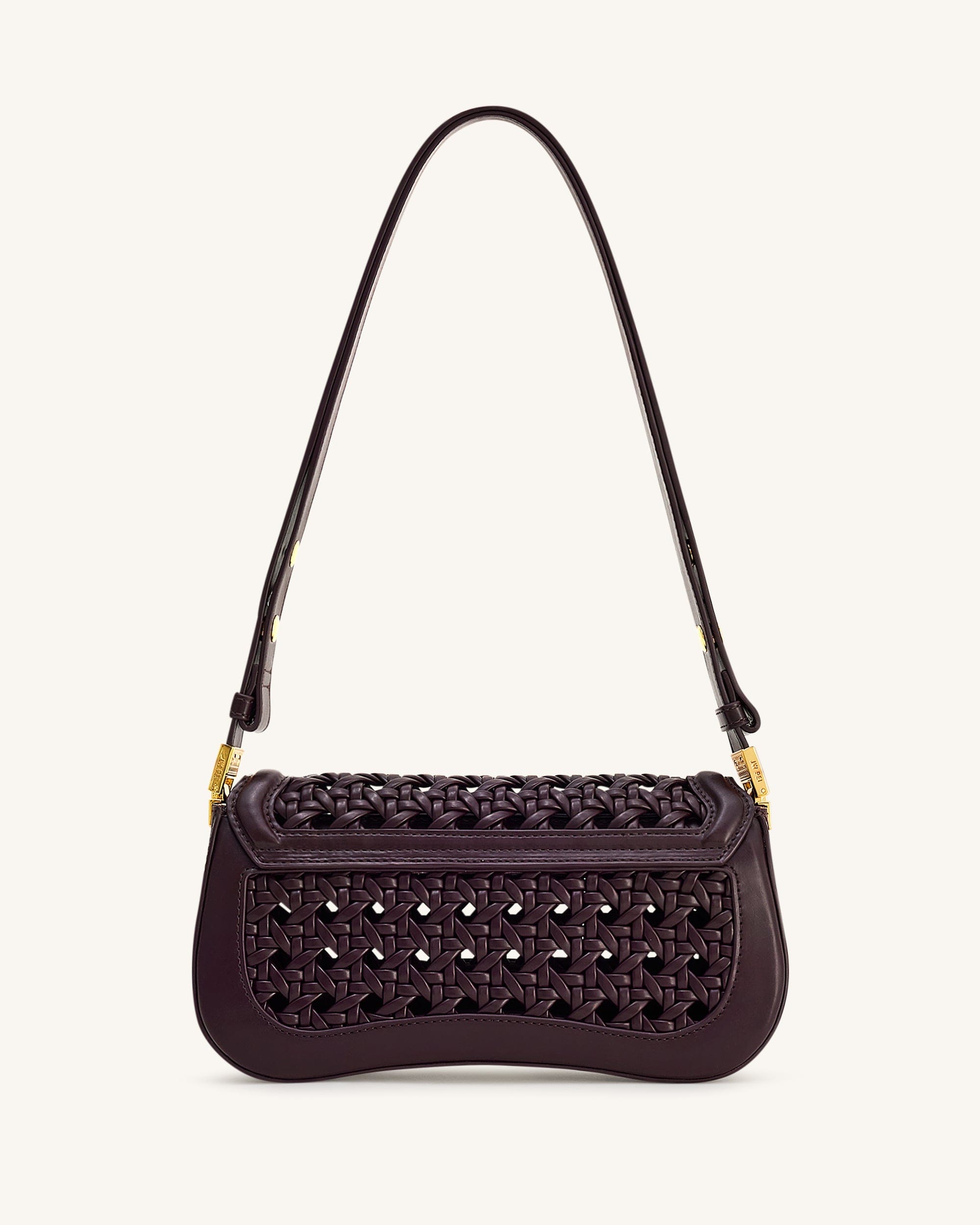 JW PEI Joy Woven Shoulder Bag Dark Red